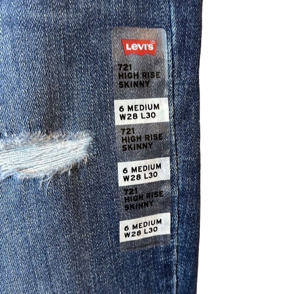 NWT Levis Women's 721 High Rise Skinny Jeans L30 in Blue Size 28x30 - Picture 4 of 8